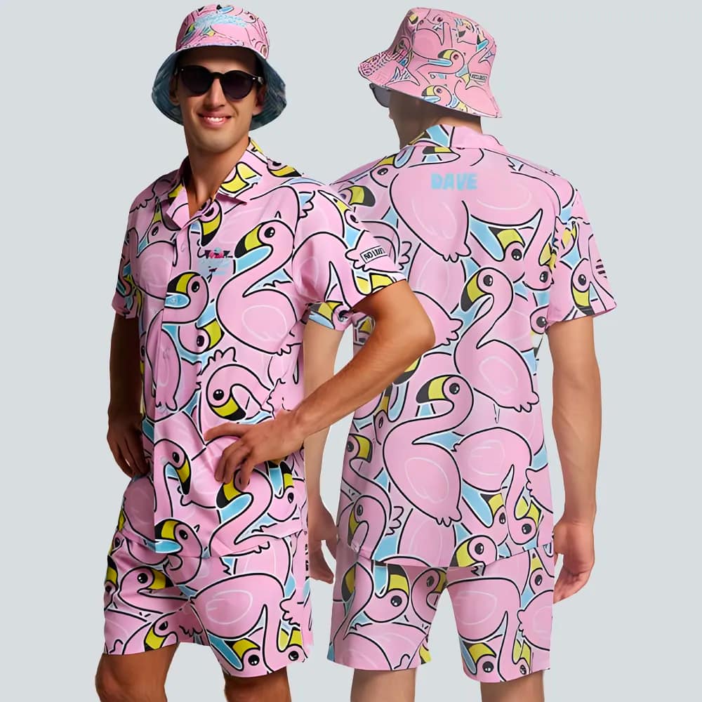 camicia rosa indossata