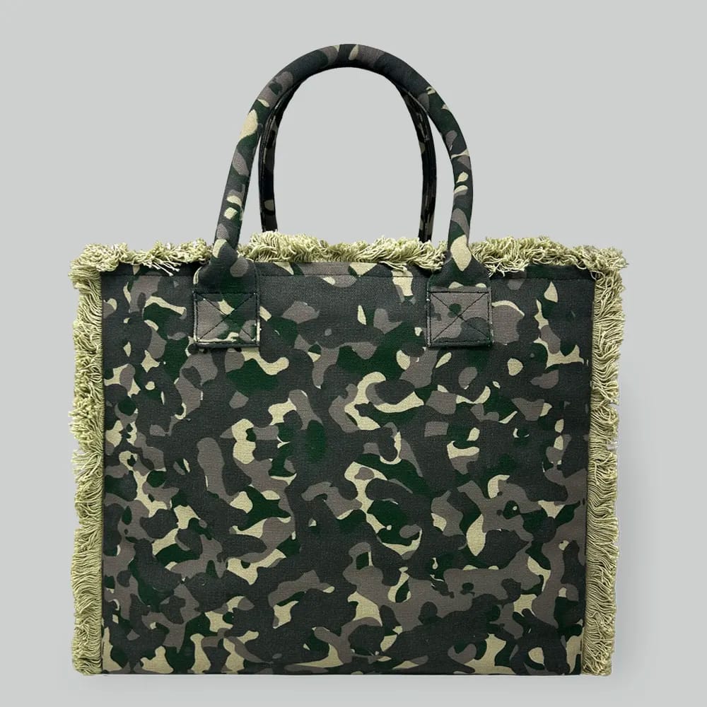 BORSA MARE FRANGE GRANDE CAMPUFLAGE