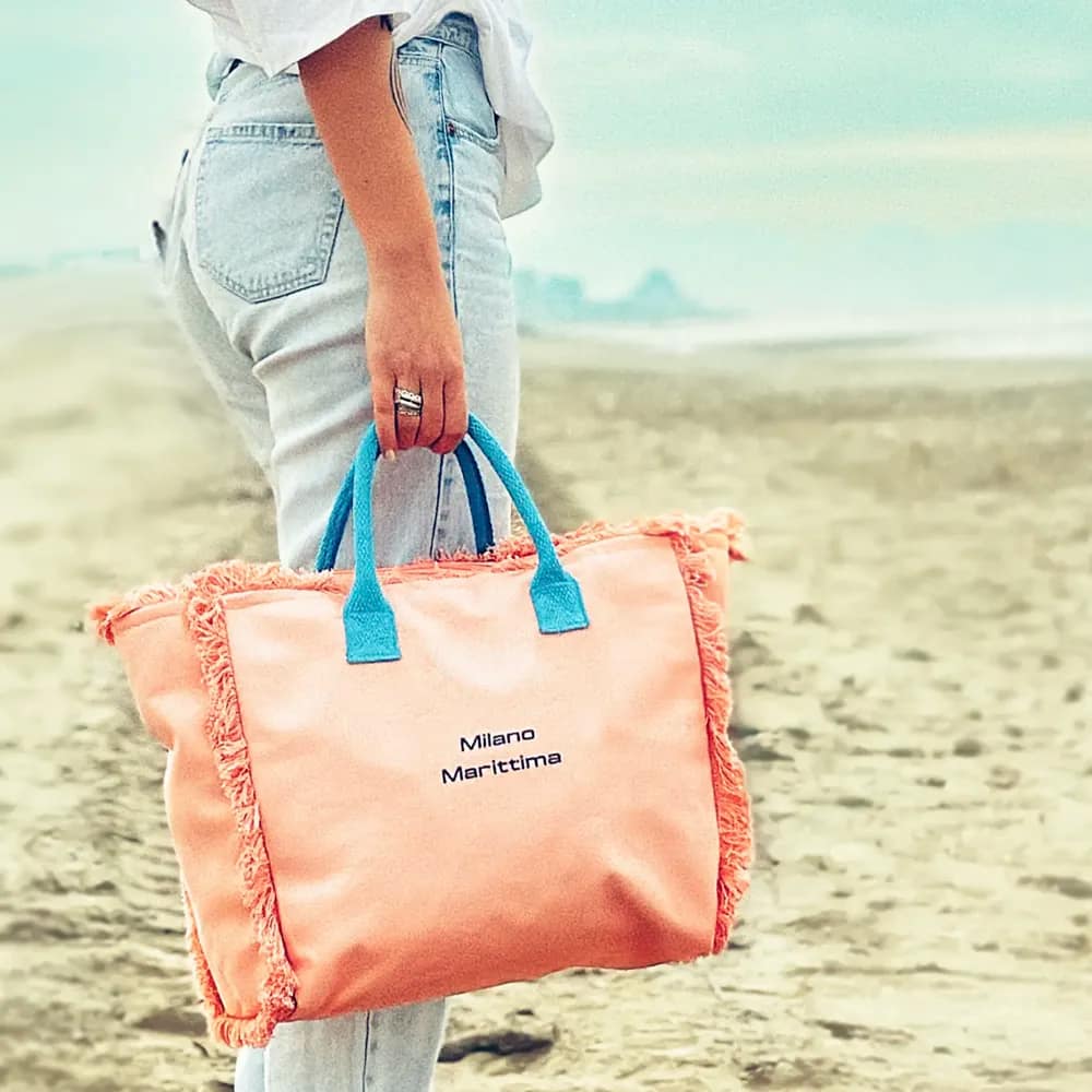 BORSA MARE FRANGE GRANDE INDOSSATA PER GIFT