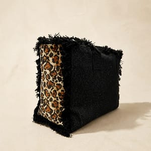BORSA MEDIA MIDDLE DENIM ANIMALIER PROFILO